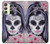 W3821 Sugar Skull Steam Punk Girl Gothic Hard Case and Leather Flip Case For Samsung Galaxy A24 4G