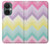 W3514 Rainbow Zigzag Hard Case and Leather Flip Case For OnePlus Nord CE 3 Lite, Nord N30 5G