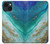 W3920 Abstract Ocean Blue Color Mixed Emerald Hard Case and Leather Flip Case For iPhone 14