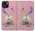 W3923 Cat Bottom Rainbow Tail Hard Case and Leather Flip Case For iPhone 14