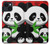 W3929 Cute Panda Eating Bamboo Hard Case and Leather Flip Case For iPhone 14