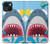 W3947 Shark Helicopter Cartoon Hard Case and Leather Flip Case For iPhone 14