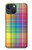W3942 LGBTQ Rainbow Plaid Tartan Hard Case and Leather Flip Case For iPhone 14 Plus
