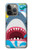 W3947 Shark Helicopter Cartoon Hard Case and Leather Flip Case For iPhone 14 Pro Max