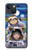 W3915 Raccoon Girl Baby Sloth Astronaut Suit Hard Case and Leather Flip Case For iPhone 13 mini