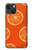 W3946 Seamless Orange Pattern Hard Case and Leather Flip Case For iPhone 13 mini