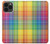 W3942 LGBTQ Rainbow Plaid Tartan Hard Case and Leather Flip Case For iPhone 13 Pro Max