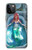 W3911 Cute Little Mermaid Aqua Spa Hard Case and Leather Flip Case For iPhone 12, iPhone 12 Pro