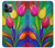 W3926 Colorful Tulip Oil Painting Hard Case and Leather Flip Case For iPhone 12, iPhone 12 Pro