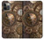 W3927 Compass Clock Gage Steampunk Hard Case and Leather Flip Case For iPhone 12, iPhone 12 Pro