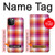 W3941 LGBT Lesbian Pride Flag Plaid Hard Case and Leather Flip Case For iPhone 12, iPhone 12 Pro