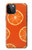 W3946 Seamless Orange Pattern Hard Case and Leather Flip Case For iPhone 12, iPhone 12 Pro