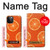W3946 Seamless Orange Pattern Hard Case and Leather Flip Case For iPhone 12, iPhone 12 Pro