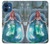 W3911 Cute Little Mermaid Aqua Spa Hard Case and Leather Flip Case For iPhone 12 mini
