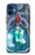 W3912 Cute Little Mermaid Aqua Spa Hard Case and Leather Flip Case For iPhone 12 mini