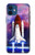 W3913 Colorful Nebula Space Shuttle Hard Case and Leather Flip Case For iPhone 12 mini