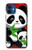 W3929 Cute Panda Eating Bamboo Hard Case and Leather Flip Case For iPhone 12 mini