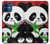 W3929 Cute Panda Eating Bamboo Hard Case and Leather Flip Case For iPhone 12 mini
