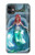 W3911 Cute Little Mermaid Aqua Spa Hard Case and Leather Flip Case For iPhone 11