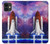 W3913 Colorful Nebula Space Shuttle Hard Case and Leather Flip Case For iPhone 11