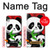 W3929 Cute Panda Eating Bamboo Hard Case and Leather Flip Case For iPhone XR