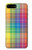 W3942 LGBTQ Rainbow Plaid Tartan Hard Case and Leather Flip Case For iPhone 7 Plus, iPhone 8 Plus