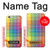 W3942 LGBTQ Rainbow Plaid Tartan Hard Case and Leather Flip Case For iPhone 6 6S