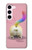 W3923 Cat Bottom Rainbow Tail Hard Case and Leather Flip Case For Samsung Galaxy S23