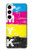 W3930 Cyan Magenta Yellow Key Hard Case and Leather Flip Case For Samsung Galaxy S23