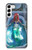 W3912 Cute Little Mermaid Aqua Spa Hard Case and Leather Flip Case For Samsung Galaxy S23 Plus