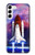 W3913 Colorful Nebula Space Shuttle Hard Case and Leather Flip Case For Samsung Galaxy S23 Plus