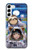 W3915 Raccoon Girl Baby Sloth Astronaut Suit Hard Case and Leather Flip Case For Samsung Galaxy S23 Plus