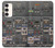 W3944 Overhead Panel Cockpit Hard Case and Leather Flip Case For Samsung Galaxy S23 Plus