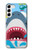 W3947 Shark Helicopter Cartoon Hard Case and Leather Flip Case For Samsung Galaxy S23 Plus