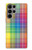 W3942 LGBTQ Rainbow Plaid Tartan Hard Case and Leather Flip Case For Samsung Galaxy S23 Ultra