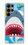 W3947 Shark Helicopter Cartoon Hard Case and Leather Flip Case For Samsung Galaxy S23 Ultra