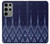 W3950 Textile Thai Blue Pattern Hard Case and Leather Flip Case For Samsung Galaxy S23 Ultra