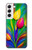 W3926 Colorful Tulip Oil Painting Hard Case and Leather Flip Case For Samsung Galaxy S22