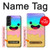 W3939 Ice Cream Cute Smile Hard Case and Leather Flip Case For Samsung Galaxy S22 Plus