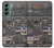 W3944 Overhead Panel Cockpit Hard Case and Leather Flip Case For Samsung Galaxy S22 Plus