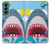 W3947 Shark Helicopter Cartoon Hard Case and Leather Flip Case For Samsung Galaxy S22 Plus