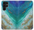 W3920 Abstract Ocean Blue Color Mixed Emerald Hard Case and Leather Flip Case For Samsung Galaxy S22 Ultra