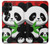 W3929 Cute Panda Eating Bamboo Hard Case and Leather Flip Case For Samsung Galaxy S22 Ultra