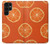 W3946 Seamless Orange Pattern Hard Case and Leather Flip Case For Samsung Galaxy S22 Ultra