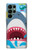 W3947 Shark Helicopter Cartoon Hard Case and Leather Flip Case For Samsung Galaxy S22 Ultra