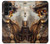 W3949 Steampunk Skull Smoking Hard Case and Leather Flip Case For Samsung Galaxy S22 Ultra