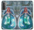W3911 Cute Little Mermaid Aqua Spa Hard Case and Leather Flip Case For Samsung Galaxy S21 5G