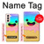 W3939 Ice Cream Cute Smile Hard Case and Leather Flip Case For Samsung Galaxy S21 5G