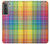 W3942 LGBTQ Rainbow Plaid Tartan Hard Case and Leather Flip Case For Samsung Galaxy S21 5G