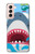 W3947 Shark Helicopter Cartoon Hard Case and Leather Flip Case For Samsung Galaxy S21 5G